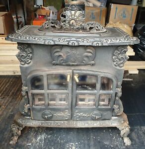 Esse Dragon Woodburner Stove Used Cast Iron Black Decorative Ornate