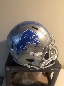 DETROIT LIONS- BILLY SIMS SIGNED AUTOGRAPH REP FS HELMET TRISTAR COA SPEED - Picture 1 of 7