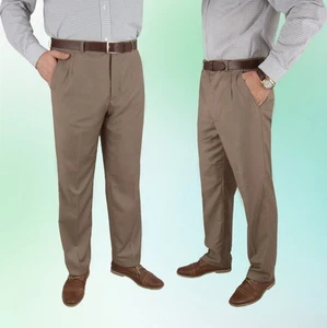 Herren Hose Klassisch  Hell Braun Anzughose Business -  47 49 50 52 - - Bild 1 von 4