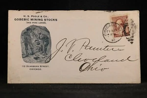 Illinois: Chicago 1887 Gobebic Mining Stocks, Miners Advertising Cover - Bild 1 von 2