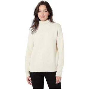 Madewell Size L Dillon Wool/Alpaca Blend Mock Neck Pullover Sweater in Cream - Picture 1 of 15