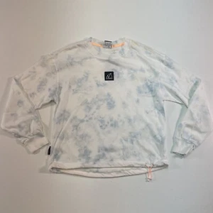 NWT $60 Women’s XS New Balance All Terrain Blue Tie Dye Long Sleeve Drawstring - Picture 1 of 11