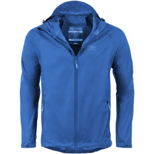 Highlander Stow & Go Packaway Chaqueta Hombre Capucha Impermeable a Prueba Azul - Imagen 1 de 6