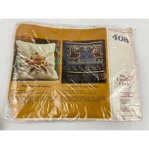 VTG Shades of Autumn Pillow Cover Needlecraft Kit 408 NEW 1982 Creative Circle  - Picture 1 of 9