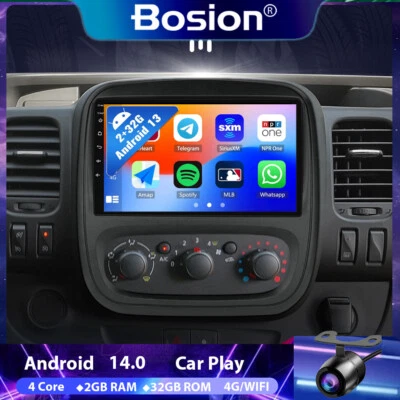 Für Opel Vivaro B Renault Trafic 3 Autoradio Android 14 Navi CarPlay DAB 2G+32GB - Bild 1 von 4