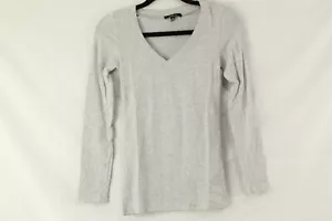 Ambiance Women's Size L Basic Long Sleeve V-Neck T-Shirt Heather Color Gray NWT - Picture 1 of 5