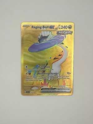 Pokemon Raging Bolt ex 218/162 SV05: Temporal Forces Hyper Rare Pack Fresh Mint! - Image 1 of 2