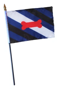 Puppy Pride Puppy Play Edged Small Hand Waving Flag - Picture 1 of 3