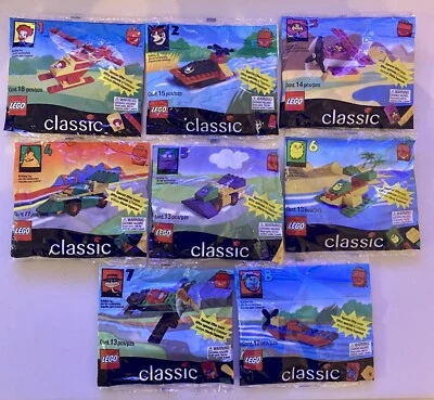 McDonalds Happy Meal Toy Lego Classic Vintage 1999 FULL SET lot of 8 New in PKG! - Image 1 of 4