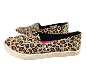 Toms  Mallow Leopard Print Canvas Slip On Sneakers Size 7.5 NEW - Picture 1 of 12
