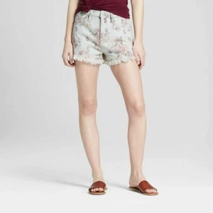 Women’s Floral Print High-Rise Jean Shorts Mossimo Supply Co. - 8 - Picture 1 of 5