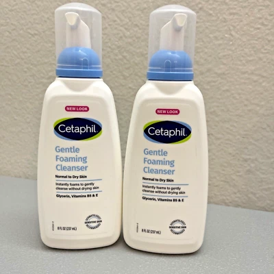 Cetaphil мягкое пенящееся очищающее средство для лица для нормальной и сухой кожи 8 унций каждая упаковка - 2 шт. - Изображение 1 из 4