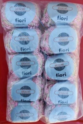 Nuevo paquete de 10 madejas sin usar 50 g/42 m Skacel Fiori hechas en Italia hilo Foto 1 de 4