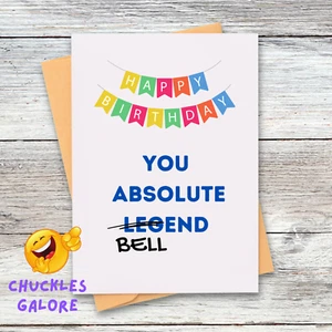 Funny Birthday Card for Men Bellend Card Rude Card for Him (BE) - Picture 1 of 2