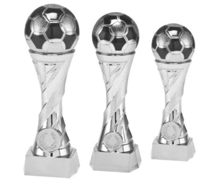 3er Serie massive Fussball-Pokale silber X82432 (H=27-19cm) mit Gravur - Bild 1 von 1