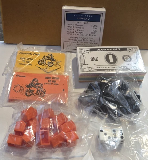 Tarjetas Monopoly Harley Davidson Edición 1997 De Colección Dinero Hoteles y Casas Sin Abrir Foto 1 de 1