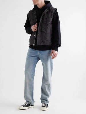 RAG & BONE Trent Cotton Ripstop Gilet  Button Zip Utility Vest Made In Italy M - Image 1 of 4