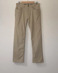 NEW Prana Brion Straight Leg Pants Hiking Outdoor Beige Khaki Men Size 32 x 32 - Picture 1 of 15