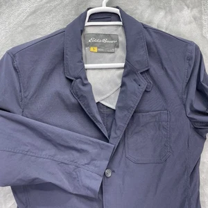 Eddie Bauer Travex Blazer Men 42 Voyager flex blue Sport Coat Casual Jacket Suit - Picture 1 of 18