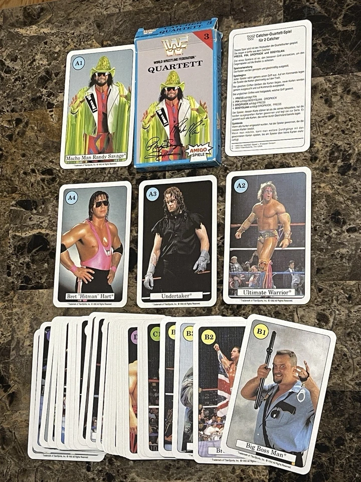 RARE - 1992 WWF Quartett Series 3 - Complete Set in Box - Amigo Germany - Image 1 of 3