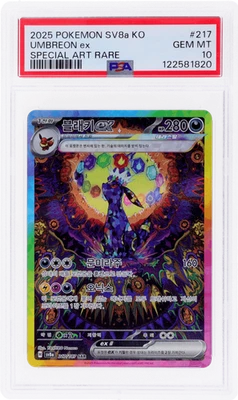 2024 Pokemon Scarlet and Violet Terastal Fest Ex Korean Umbreon PSA 10 - Image 1 of 2