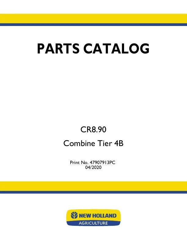 CATÁLOGO DE PIEZAS NUEVO HOLLAND CR8.90 COMBINE TIER 4B Foto 1 de 1