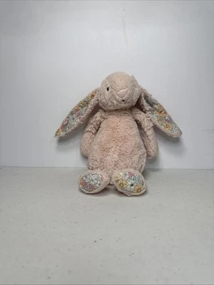 Jellycat Small Blossom Tulip Heart Bunny Plush Pale Pink Used - Image 1 of 4