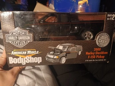 American Muscle Harley Davidson Ford F150 Pickup 1/18 Diecast 2000 Black Limited - Image 1 of 4