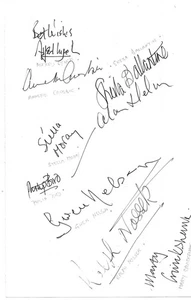 Alfred Lynch + Annette Crosbie + 9 Others Signed Page - Picture 1 of 3