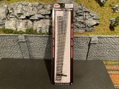 Atlas #285 HO Scale Nickel Silver Code 100 #8 Left Mark IV Turnout Switch Track - Image 1 of 3
