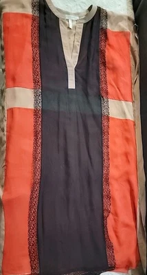 BCBG Maxazria Runway XXS Bloque de Color Caftán De Gran Tamaño  Foto 1 de 4