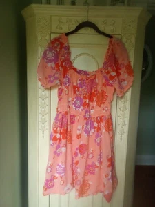 BP. Womens Floral Cottagecore Babydoll Balloon Sleeve Summer Dress M - Picture 1 of 3
