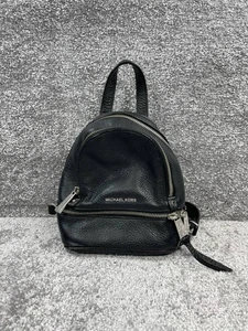 Michael Kors Backpack Womens Extra-Small Rhea Black Leather Detachable Shoulder - Picture 1 of 11