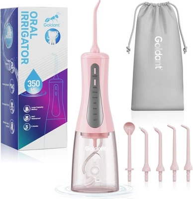 Goldant 350 ml Agua Dental Hilo Dental Pick de Dientes con Bolsa de Viaje, 5 Modos Portátil Foto 1 de 4