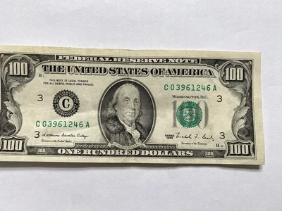 ** 1988 $100 DOLLAR BILL Philadelphia In Nice Circulated Condition - Image 1 of 4
