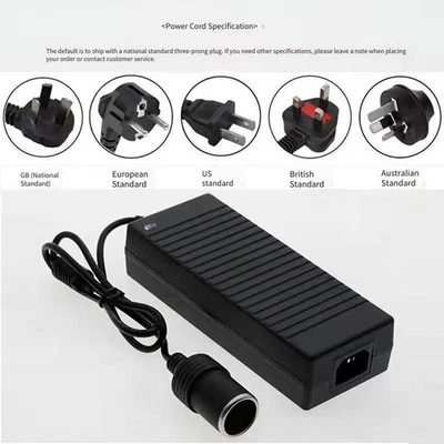 220V to 12V Power Inverter 96W 8A DC to AC Car Adapter Converter - Image 1 of 4