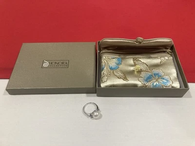 NUEVO Anillo Honora Plata Esterlina 925 Perla Blanca Cultivada TALLA 7.75 EN CAJA Foto 1 de 4