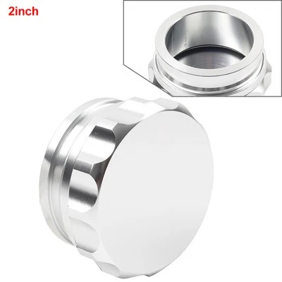 2" inch Silver Aluminium Weld On Filler Neck W/ Cap Oil Fuel Water Tank Cover - Image 1 of 4