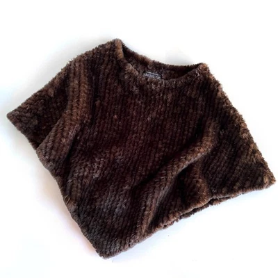 Poncho Donna Salyers Fabulous Furs 100 % piel sintética suave (O/S) Foto 1 de 4