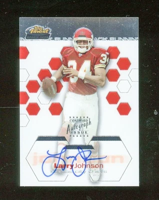 2003 Topps Finest Larry Johnson Rookie Auto /999 AU RC #125 Chiefs - Image 1 of 2