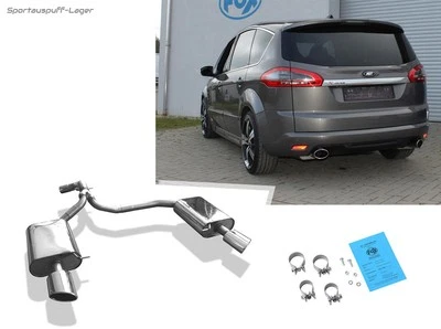 Fox Duplex Sport-Auspuff Ford S-MAX 115x85mm oval eingerollt - Bild 1 von 4