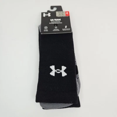 Under Armour UA Team Crew Socks Black activewear Men's 8.5-13 - Image 1 of 2