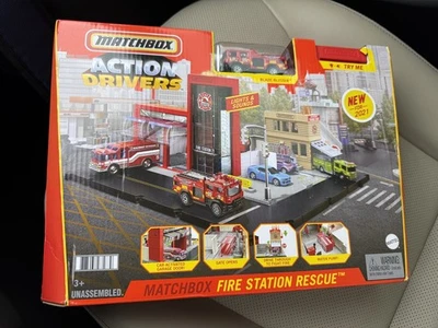 Matchbox Action Drivers 2021 Estación de Bomberos Rescate Nuevo en Caja Raro Foto 1 de 4