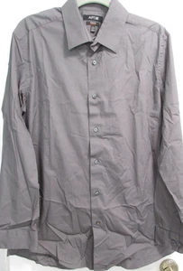 Men's 17 1/2 34-35 Gray LS Button Dress Shirt By APT 9 - Picture 1 of 6