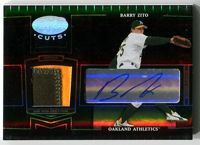 2004 Leaf Certified Cuts BARRY ZITO Marble Signature Black Auto Prime Patch #1/1 - Image 1 of 2