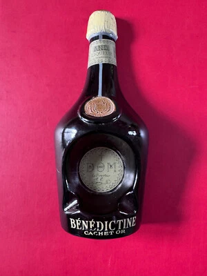 Ancien Cendrier Publicitaire Liqueur Bénédictine verre ambré - Photo 1/4