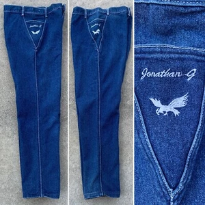 Vintage Jonathan G Jeans High Waist Tapered Leg Embroidered Hip/Side Pockets 27” - Picture 1 of 12