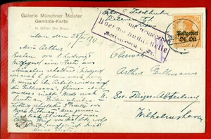 GERMANY LATVIA RUSSIA POSTCARD USED LIBAU OBER OST MILITARY CENSORSHIP 1917s 669 - Picture 1 of 2