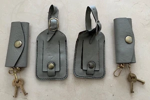 Early Ferrari Schedoni leather luggage tags & key pouches & keys set - Picture 1 of 4