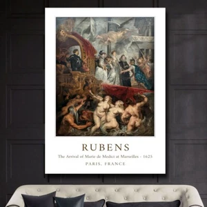 Rubens-Arrival of Marie de Medici at Marseille-Wall Art Poster EXTRA LARGE 66x44 - Picture 1 of 4